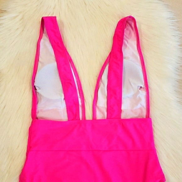 Swim New Deep V Neck Low Back One Piece Swimsuit Poshmark